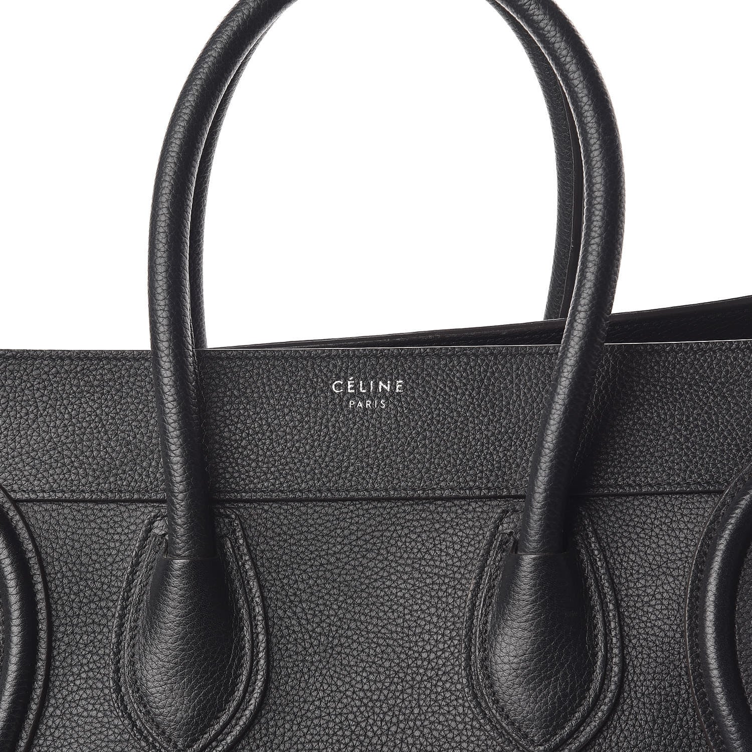 Celine Drummed Calfskin Mini Luggage Black 7 of 11