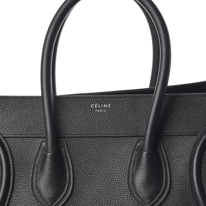 Celine Drummed Calfskin Mini Luggage Black 7 of 11