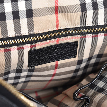 Burberry London Grainy Calfskin Medium Greenwood Bowling Bag Black 7 of 9