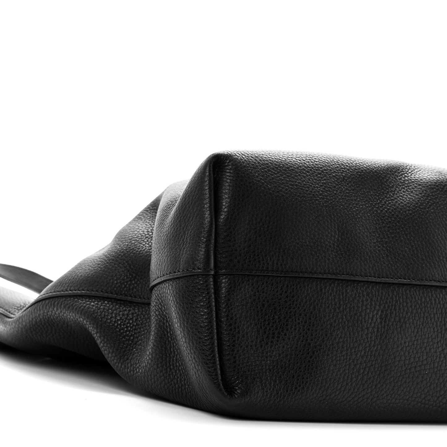 Vitello Daino Shopping Tote Black