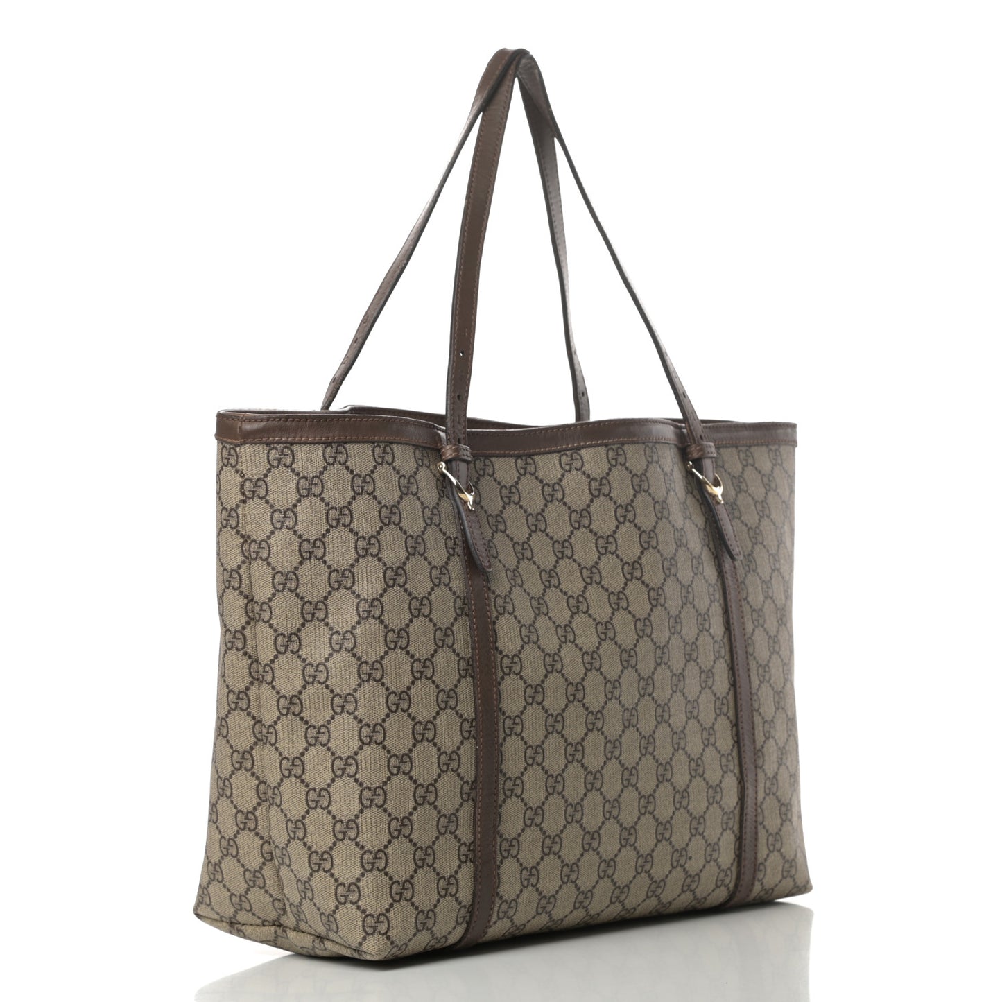 GG Supreme Monogram Medium Nice Tote Brown