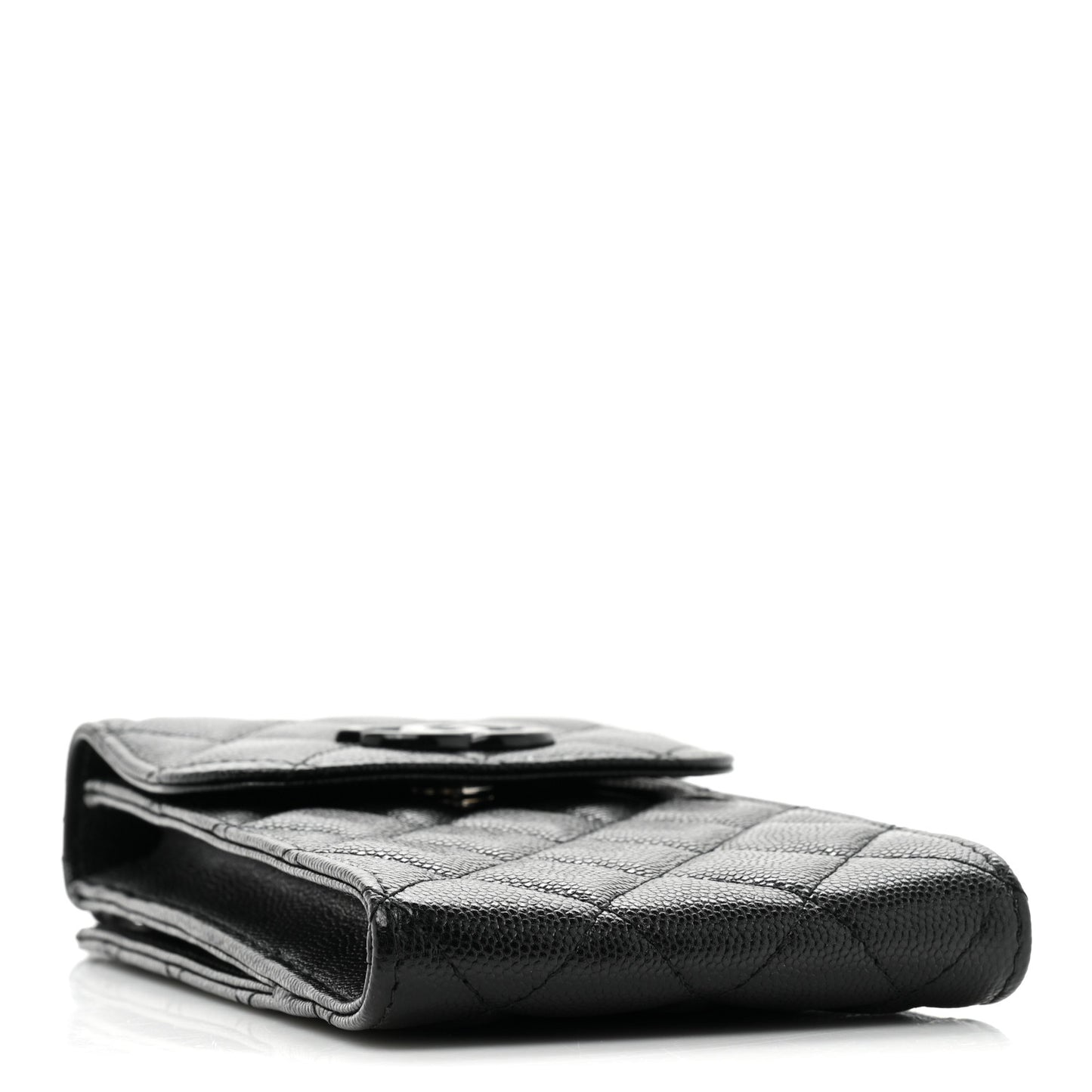 Caviar Quilted My Everything Clutch With Chain Black