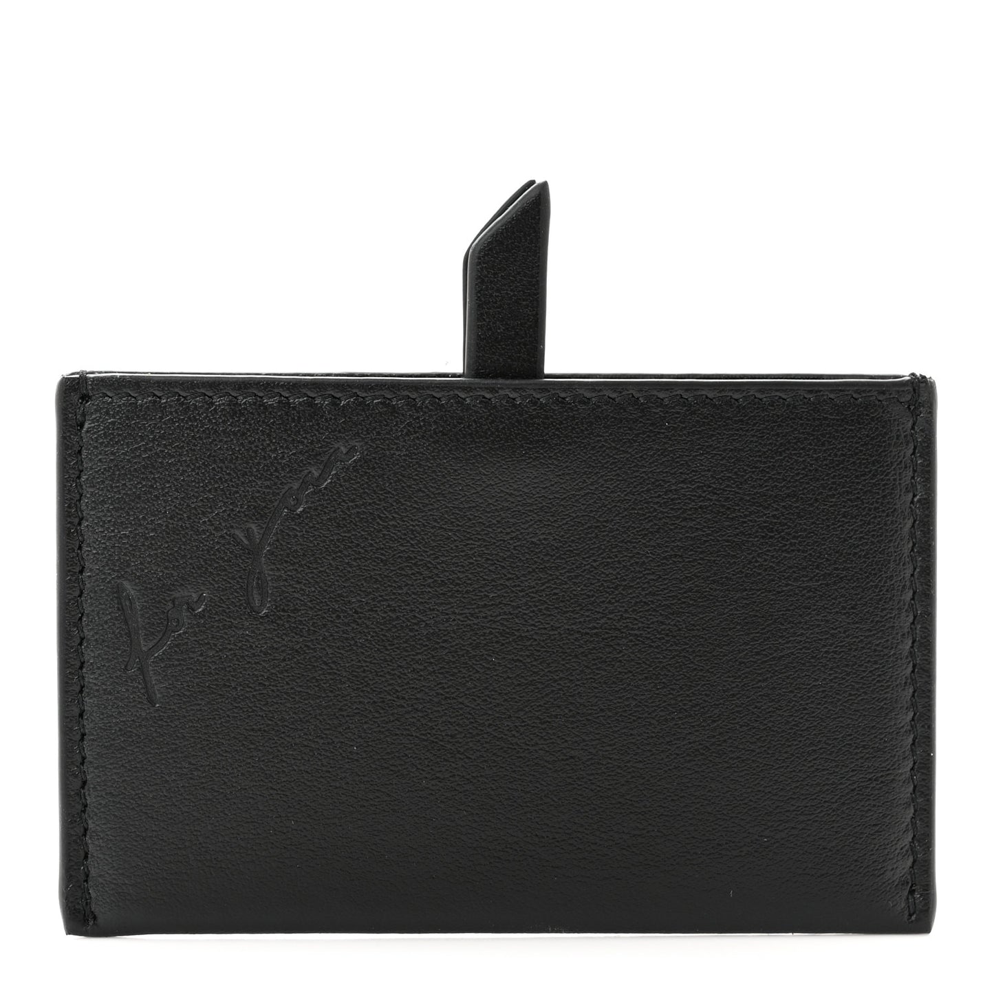 Smooth Calfskin For You Mirror Card Case Black