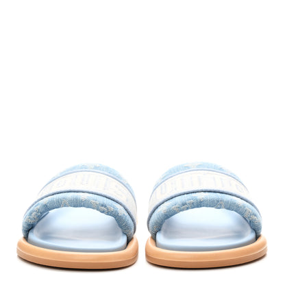 Louis Vuitton Monogram Denim LV Bliss Womens Comfort Mules 38 Turquoise 3 of 9