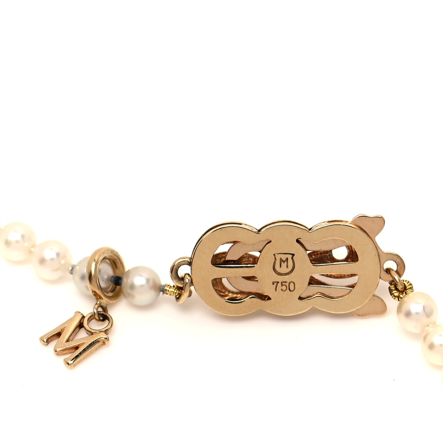 Mikimoto 18K Yellow Gold Akoya Pearl 3.5-4mm Strand Bracelet 4 of 5