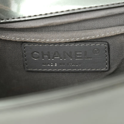 Chanel Iridescent Glazed Calfskin Small Boy Flap Light Green 6 of 12