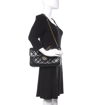 Chanel Glazed Calfskin Quilted Large Perfect Edge Flap Black 2 of 10