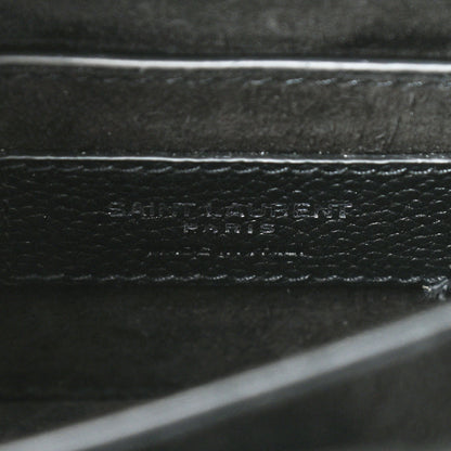 Saint Laurent Grained Calfskin Small Monogram Sunset Black 7 of 7