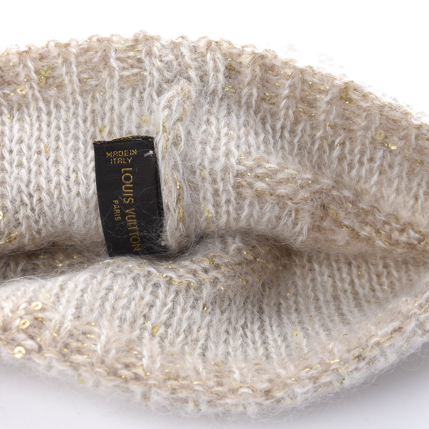 Louis Vuitton Monogram Glitter Sunset Beanie Hat Beige 4 of 4