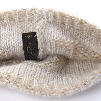 Louis Vuitton Monogram Glitter Sunset Beanie Hat Beige 4 of 4