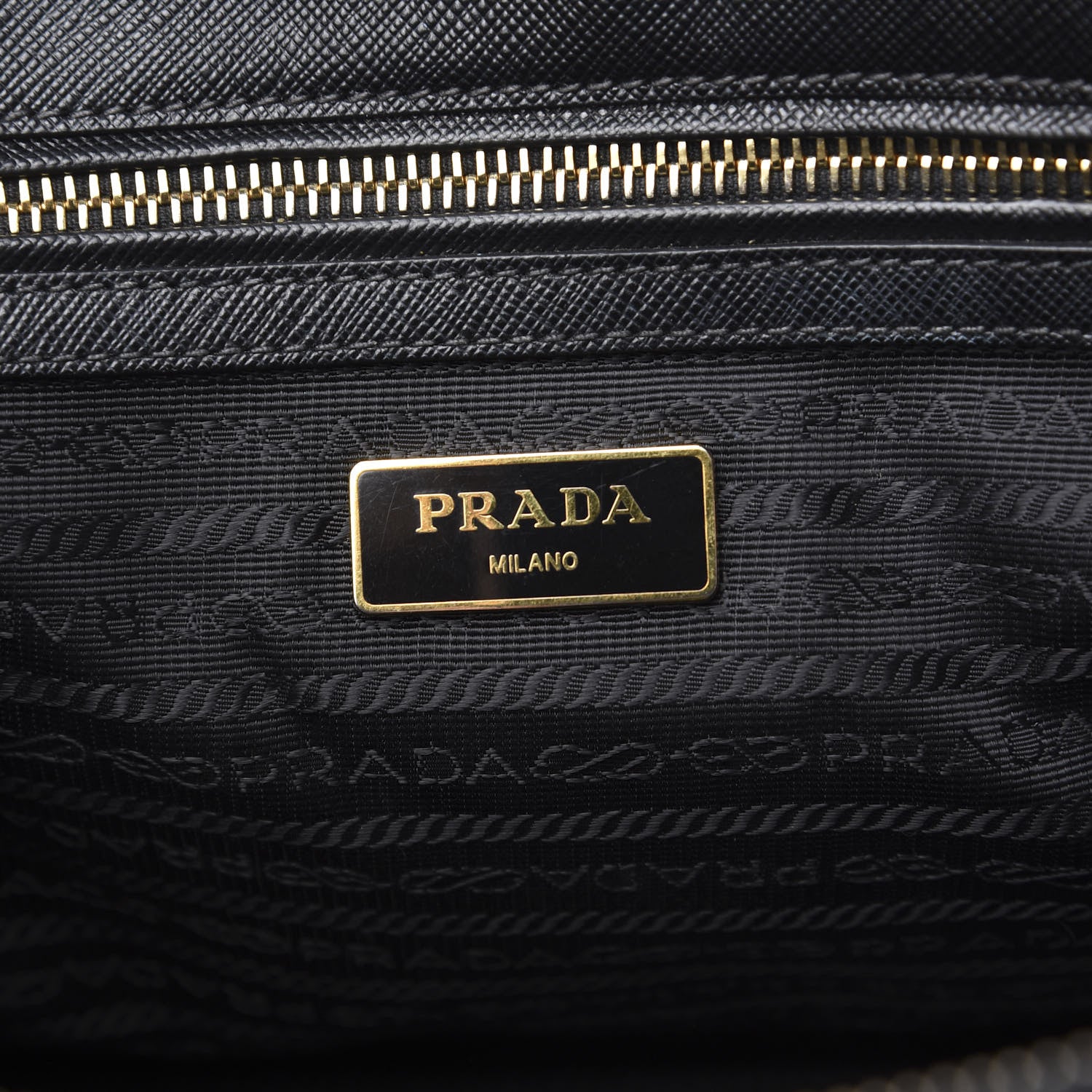 Prada Saffiano Small Galleria Double Zip Tote Black 5 of 9