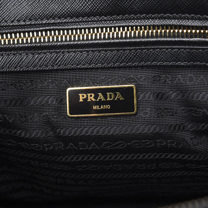 Prada Saffiano Small Galleria Double Zip Tote Black 5 of 9