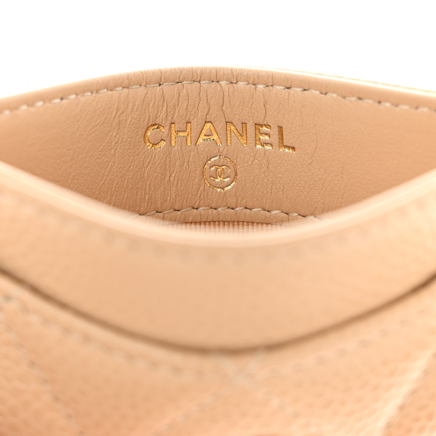Chanel Caviar Quilted Card Holder Beige 6 of 9
