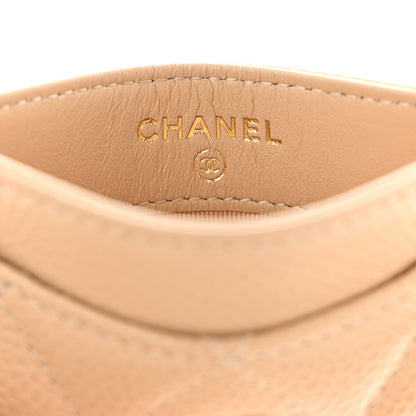 Chanel Caviar Quilted Card Holder Beige 6 of 9
