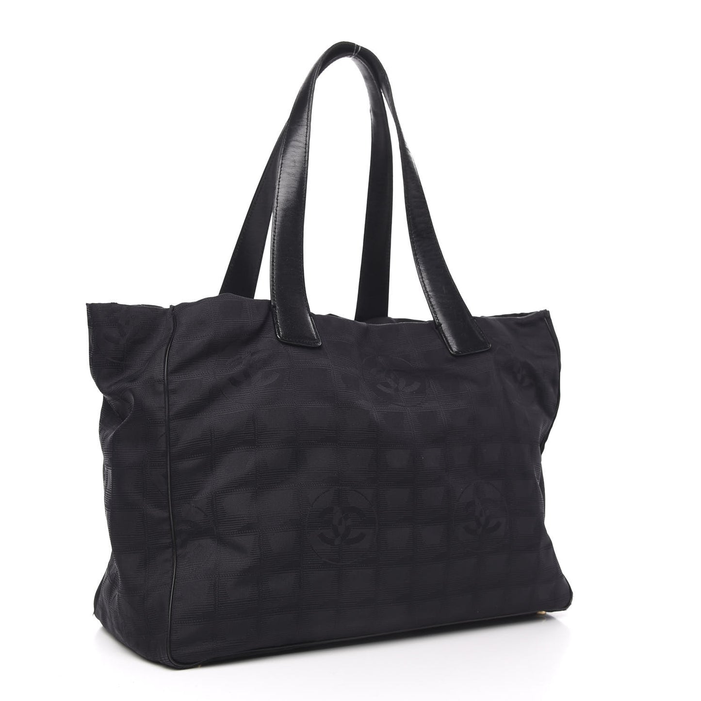 Nylon Large Travel Tote Black