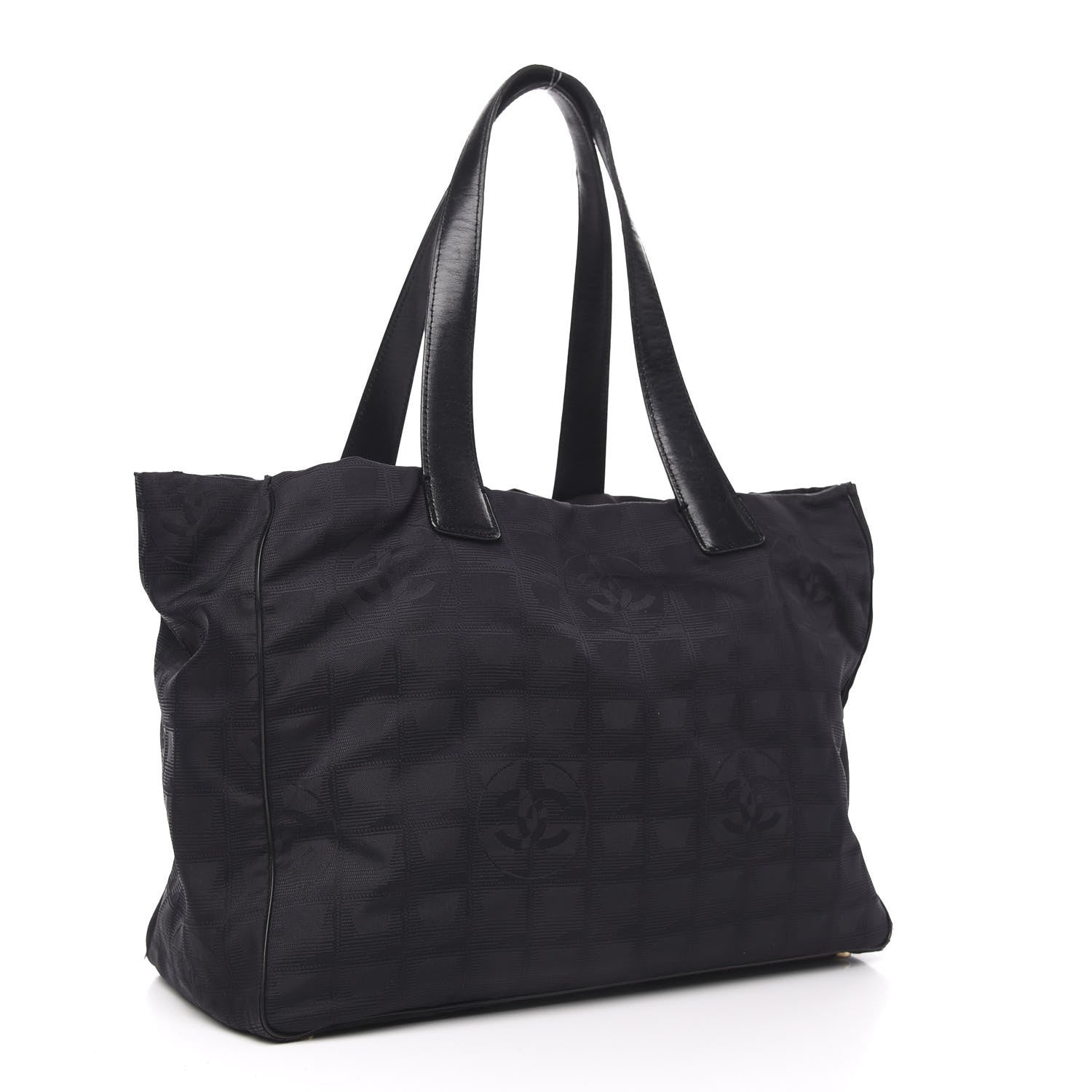 Chanel Nylon Large Travel Tote Black 3 of 10