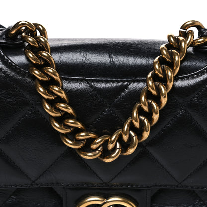Chanel Glazed Calfskin Quilted Medium Perfect Edge Flap Black 8 of 10