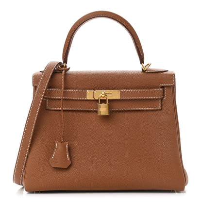Hermes Togo Kelly Retourne 28 Gold 1 of 12