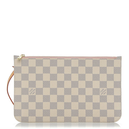 Louis Vuitton Damier Azur Neverfull MM GM Pochette Rose Ballerine 1 of 7