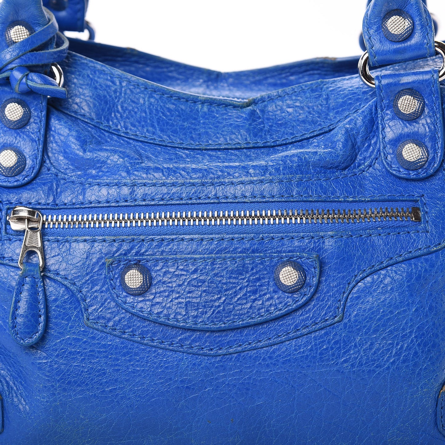 Agneau Giant 12 Silver Hardware Town Bleu Lazuli