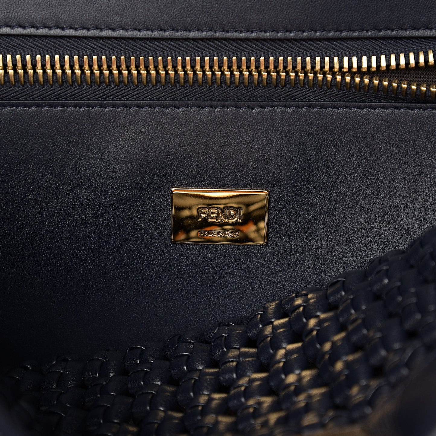Nappa Matisse Intreccio Large Peekaboo Iconic Satchel Midnight