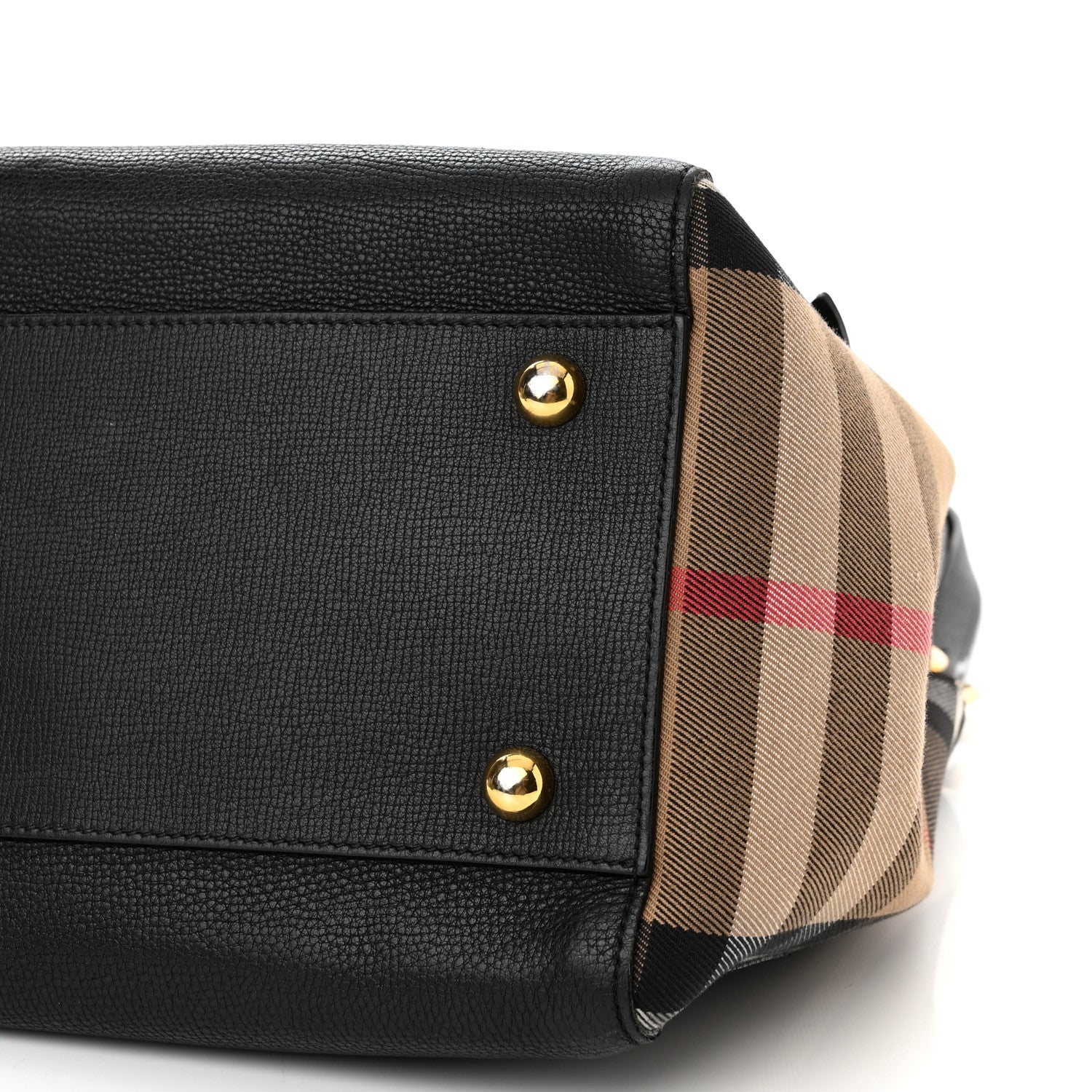 Burberry Grainy Calfskin House Check Small Canterbury Black 10 of 18