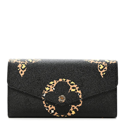 Louis Vuitton Monogram Giant Jungle Sarah Wallet Black 1 of 6