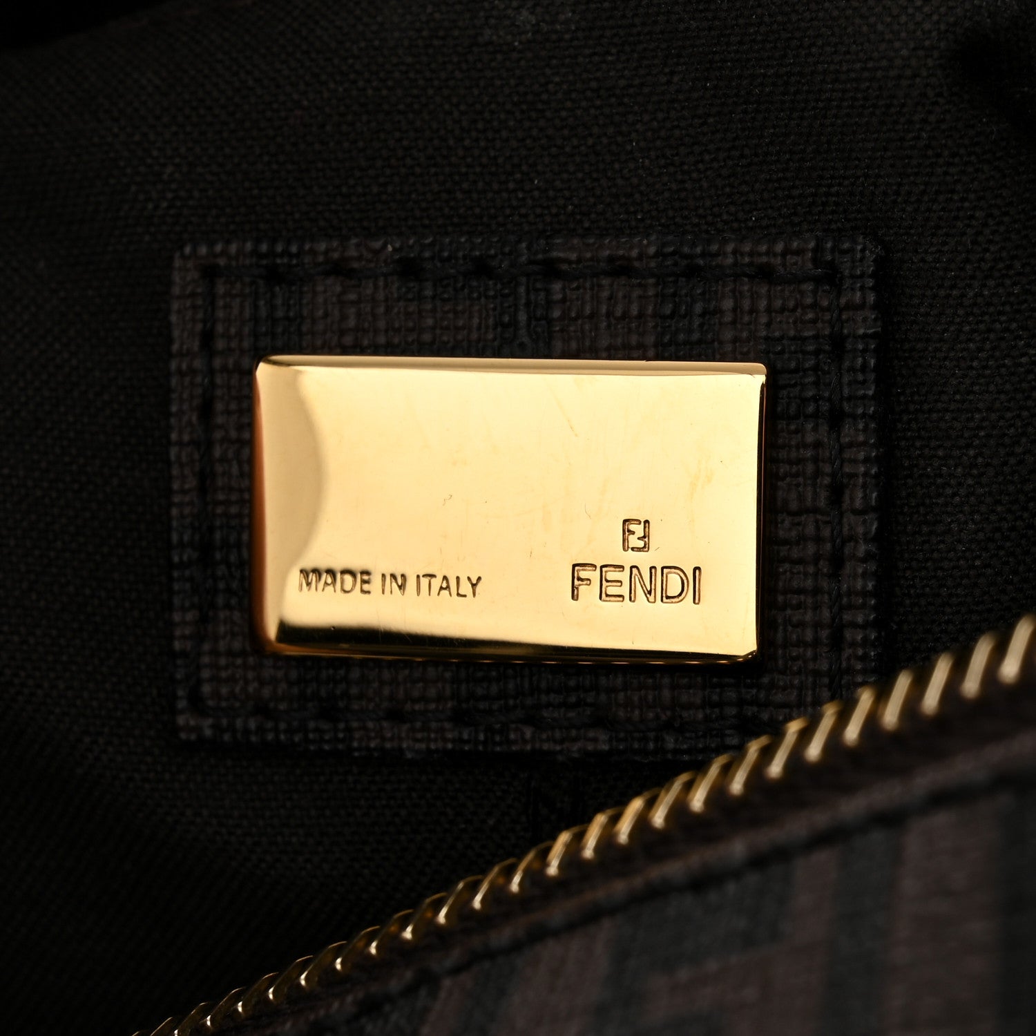 Fendi Zucchino Spalmati Forever Small Boston Moro Black 7 of 8