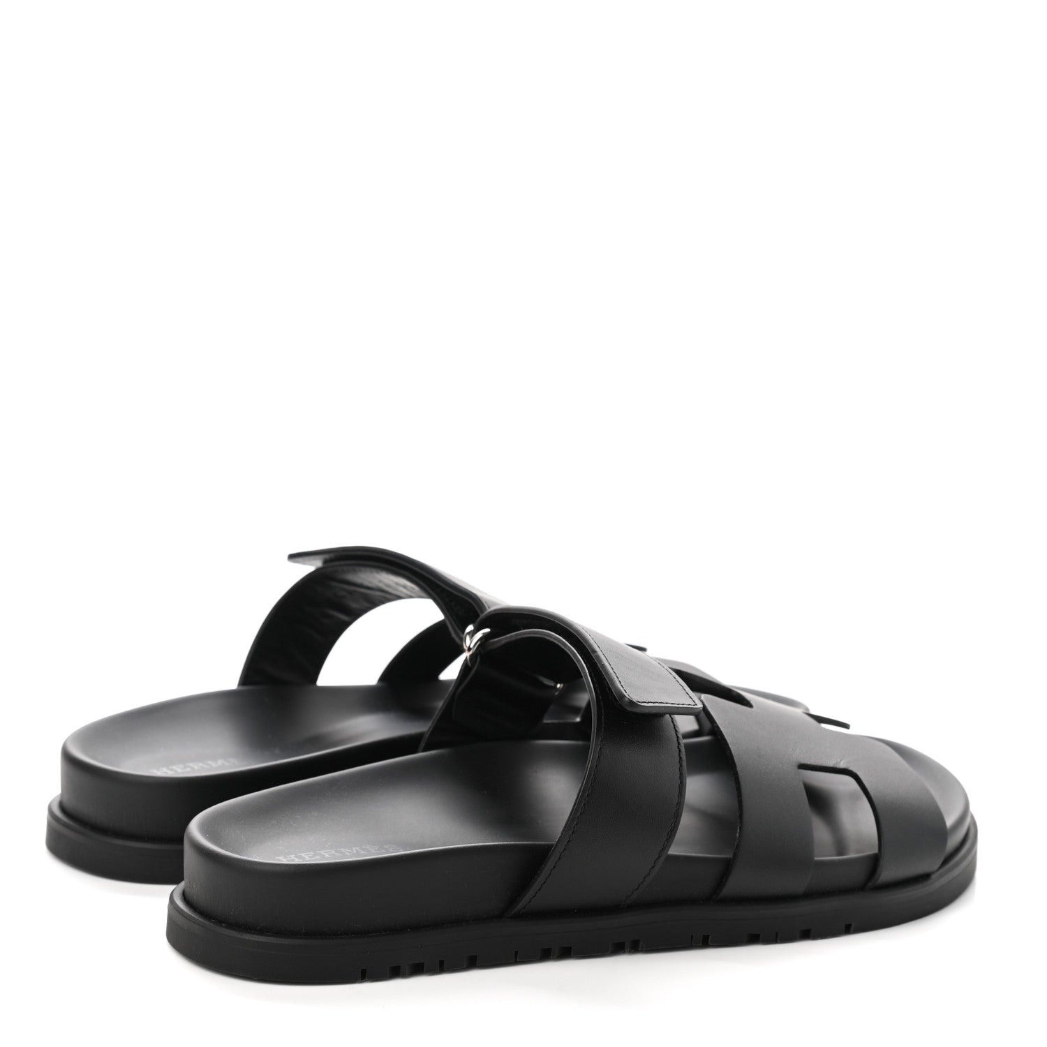 Hermes Calfskin Womens Chypre Sandals 36 Black 4 of 9