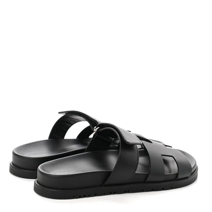 Hermes Calfskin Womens Chypre Sandals 36 Black 4 of 9