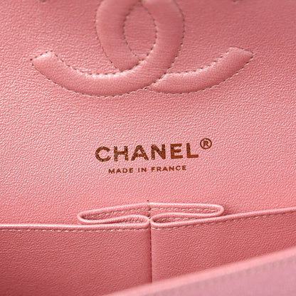 Chanel Iridescent Caviar Quilted Medium Double Flap Rose Pink 5 of 9