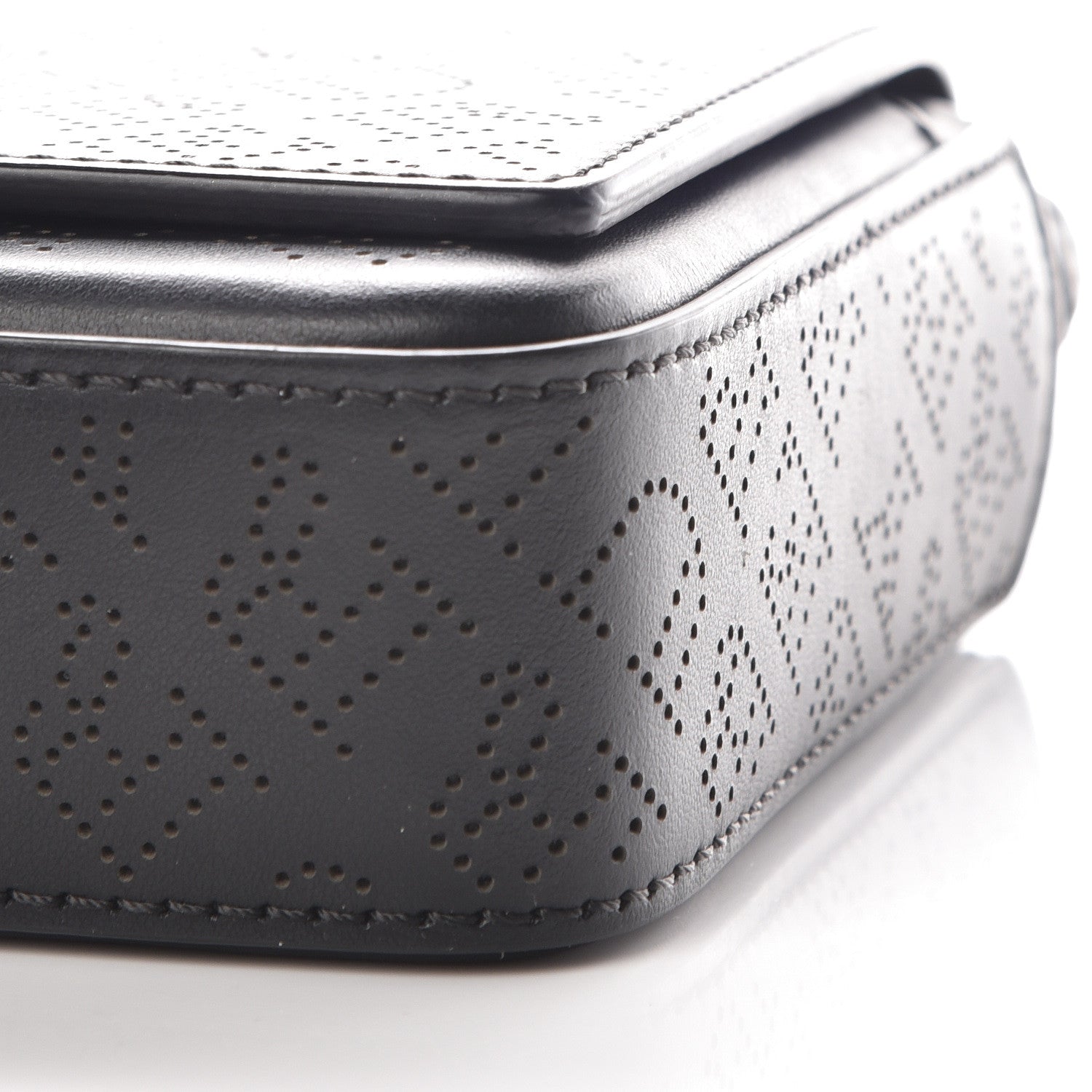 Burberry Calfskin Perforated Logo Hampshire Crossbody Black 9 of 10