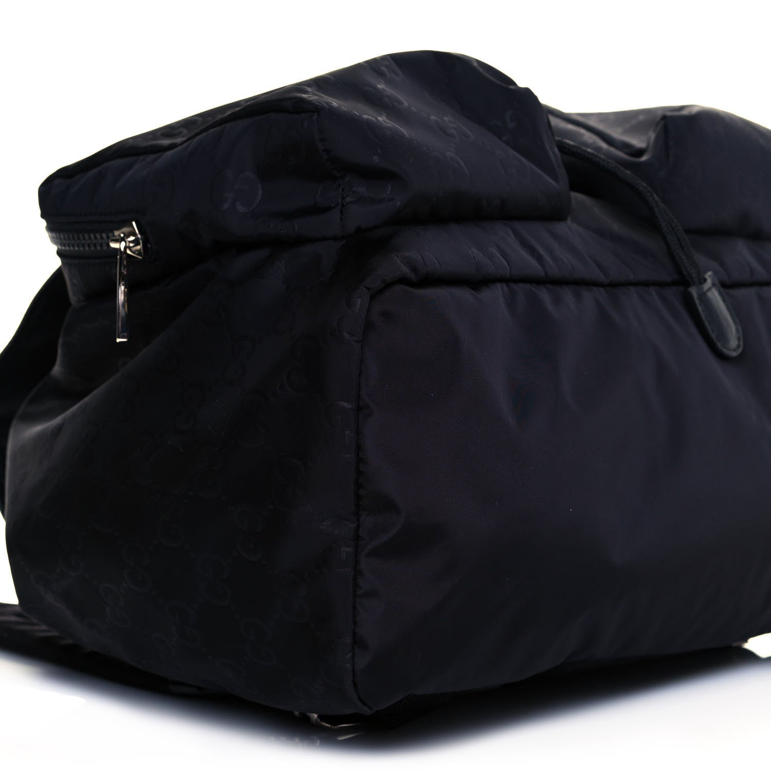 Gucci Nylon Monogram Medium Light Single Buckle Backpack Black 6 of 7