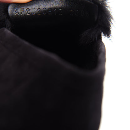 Hermes Mink Fur Suede Goatskin Paris Loafers 36.5 Black 10 of 11