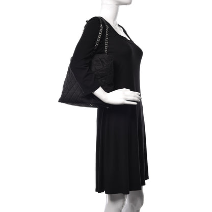 Prada Tessuto Nylon Quilted Shopping Tote Black 2 of 9