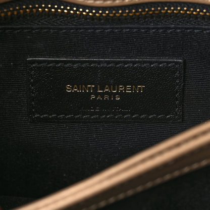 Saint Laurent Calfskin Y Quilted Monogram Toy Loulou Crossbody Bag Dark Beige 6 of 10