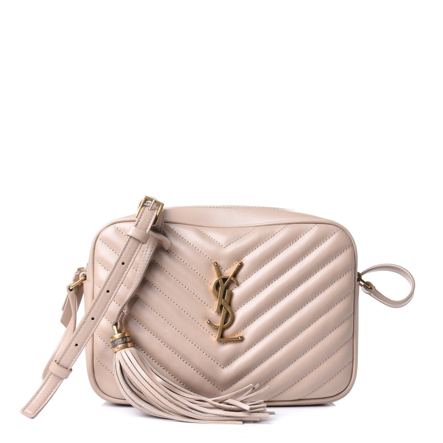 Calfskin Matelasse Monogram Lou Camera Bag Dark Latte