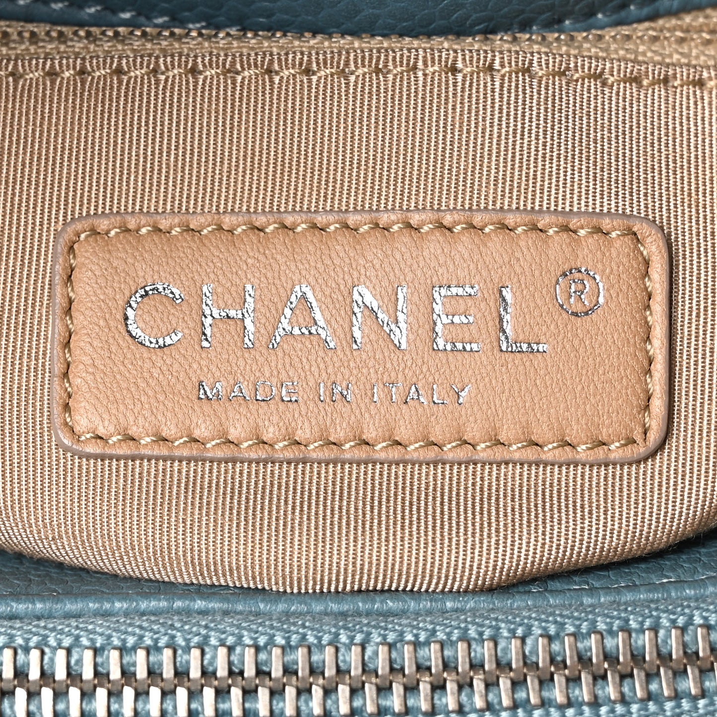 Caviar Quilted CC Timeless Soft Tote Blue