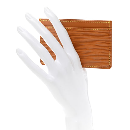Louis Vuitton Epi Card Holder Honey Gold 2 of 8