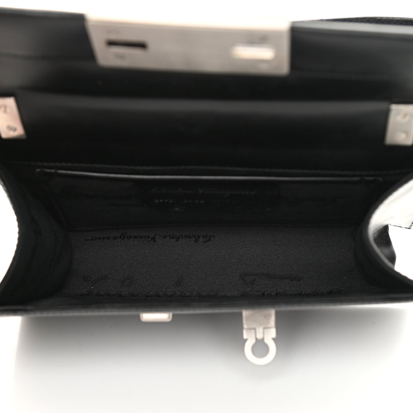 Calfskin Gancio Shoulder Bag Black