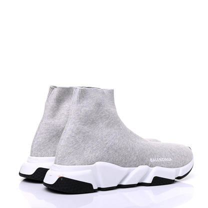 Balenciaga Sweatshirt Knit Bi-Color Sole Mens Speed Sneakers 42 Grey White Black 4 of 11