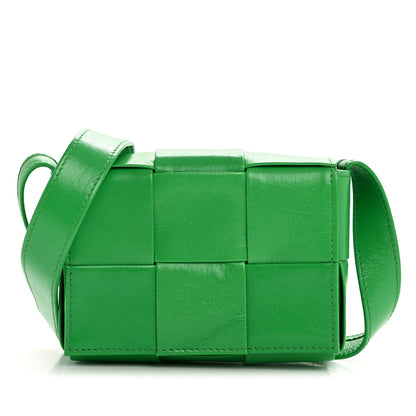 Bottega Veneta Crinkled Lambskin Maxi Intrecciato Extra Mini Cassette Crossbody Bag Parakeet 8 of 10