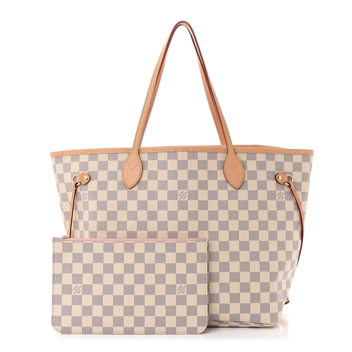 Louis Vuitton Damier Azur Neo Neverfull MM Rose Ballerine 3 of 10