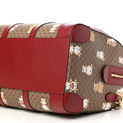 Gucci X DORAEMON Mini Vintage GG Supreme Monogram Web Duffle Travel Bag Beige Cherry Red 9 of 9