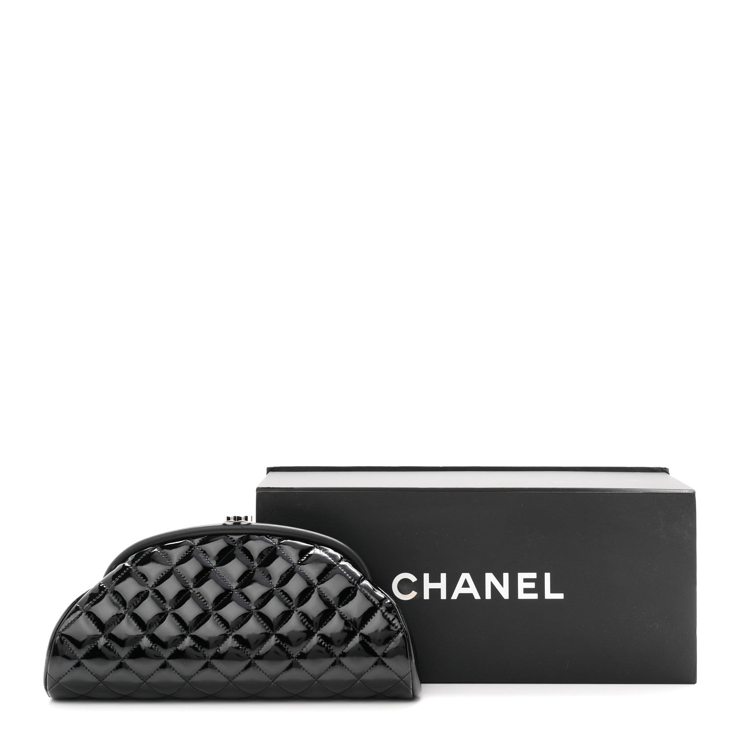 Chanel Patent Quilted Timeless Clutch Black 11 of 11