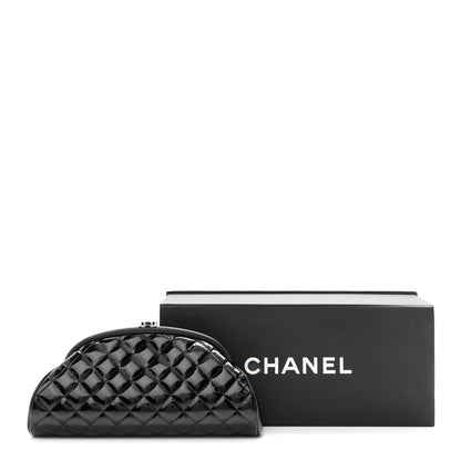 Chanel Patent Quilted Timeless Clutch Black 11 of 11