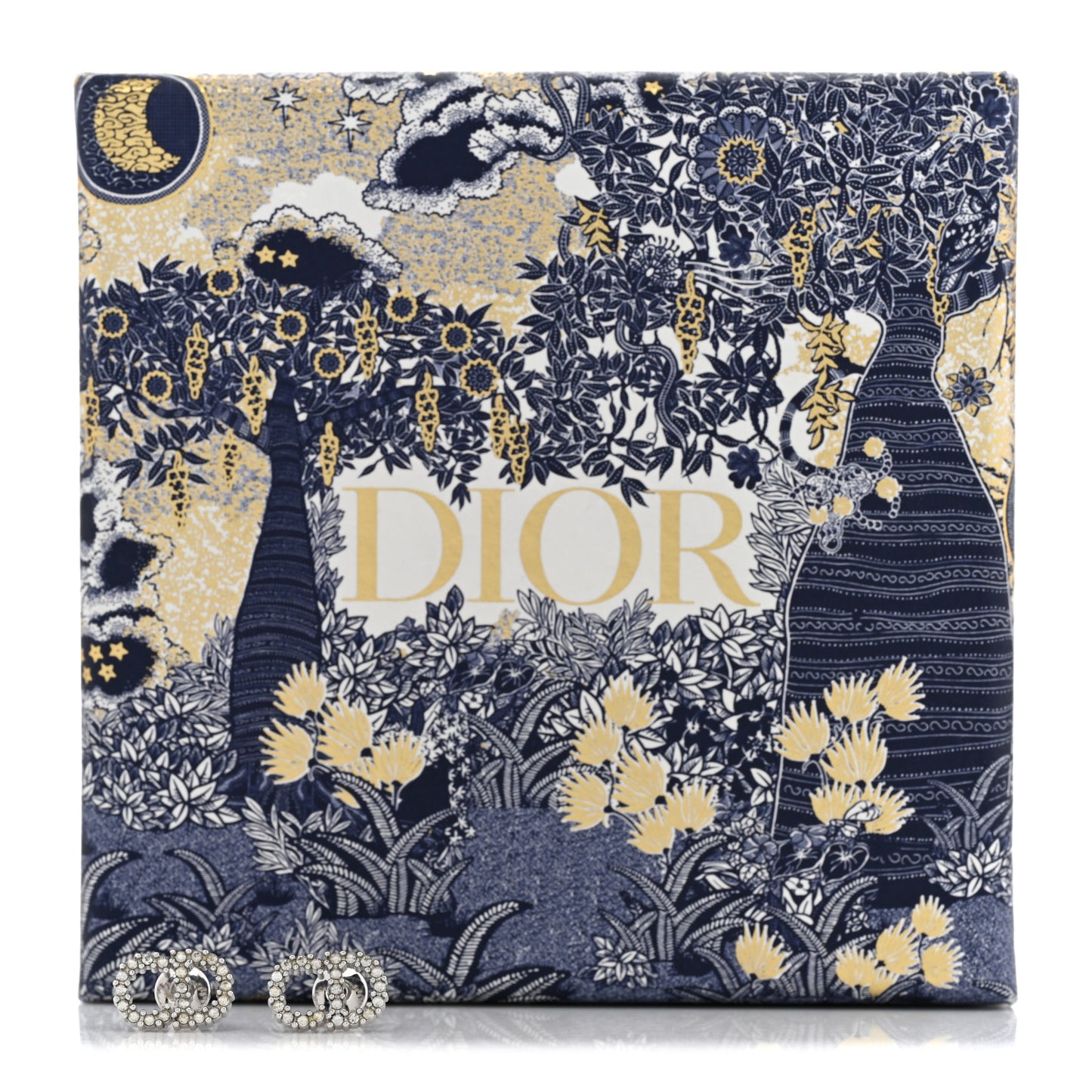 Crystal Clair D Lune Earrings Silver