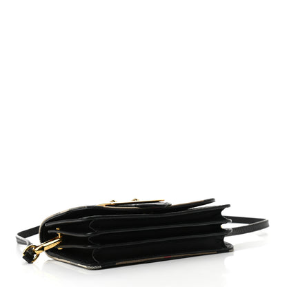 Burberry House Check Bridle Calfskin Small Madison Buckle Bag Black 4 of 11