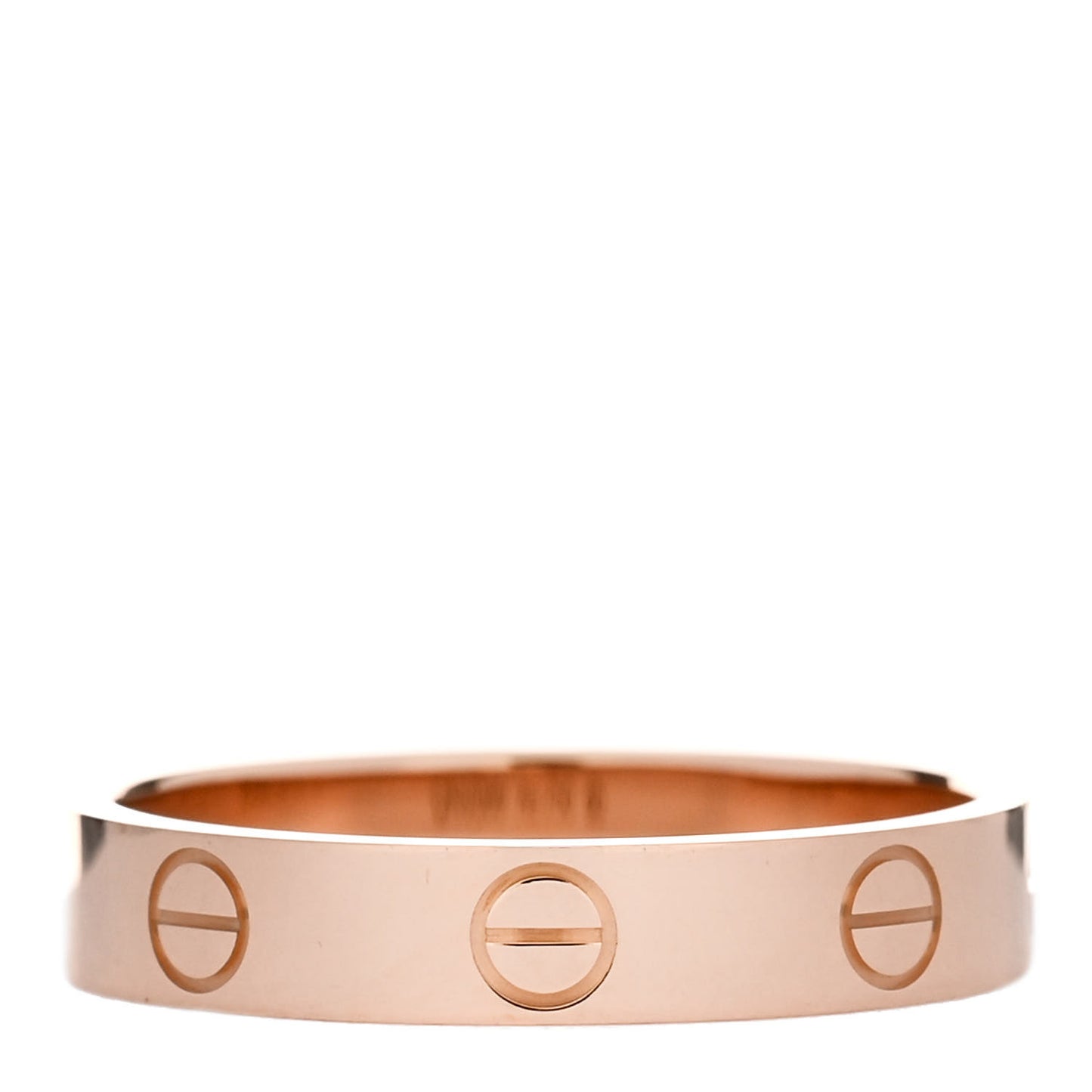 18K Pink Gold 3.5mm LOVE Wedding Band Ring 54 6.75