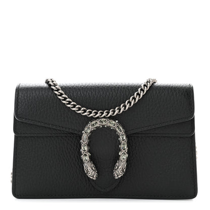 Gucci Calfskin Super Mini Dionysus Shoulder Bag Black 1 of 9